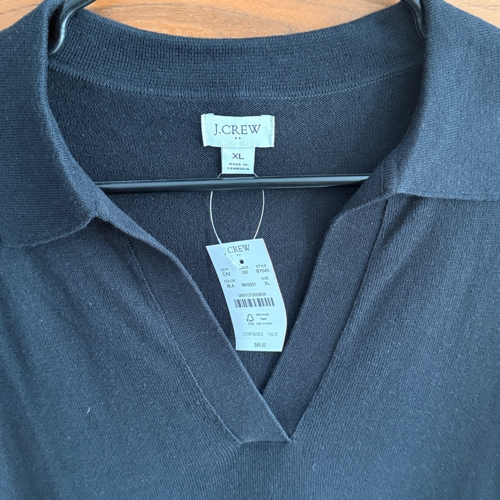 J. Crew Factory Cotton-blend polo sweater Size XL - Picture 3 of 8